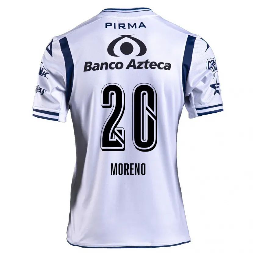 Danxen Barn Ximena Moreno #20 Vit Marinblå Hemmatröja Matchtröjor 2024/25 Tröjor T-Tröja