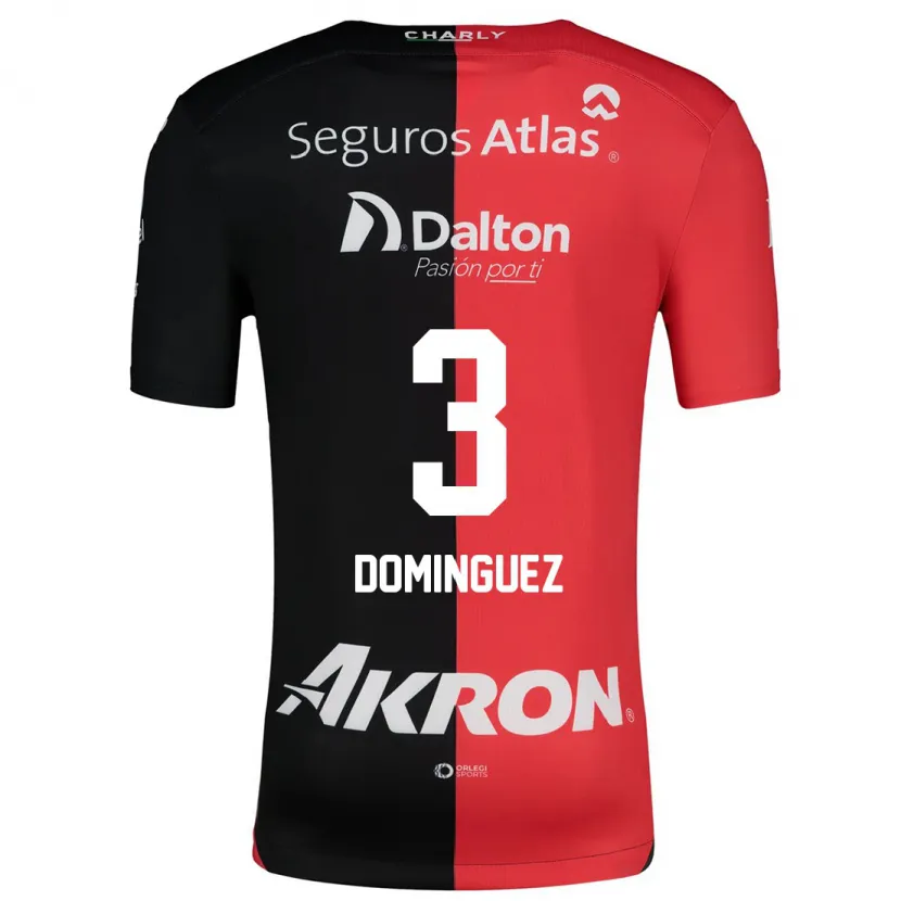 Danxen Barn Idekel Domínguez #3 Röd Svart Hemmatröja Matchtröjor 2024/25 Tröjor T-Tröja