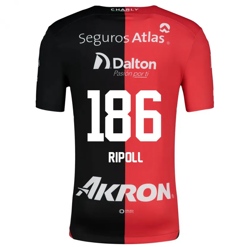 Danxen Barn Alonso Ripoll #186 Röd Svart Hemmatröja Matchtröjor 2024/25 Tröjor T-Tröja