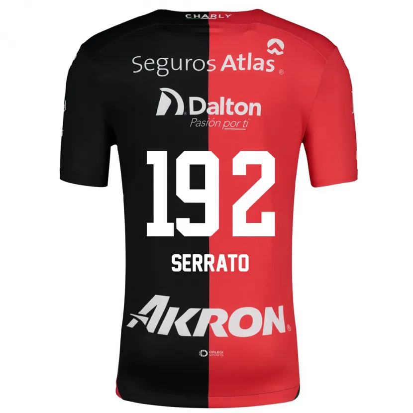 Danxen Barn Jesús Serrato #192 Röd Svart Hemmatröja Matchtröjor 2024/25 Tröjor T-Tröja