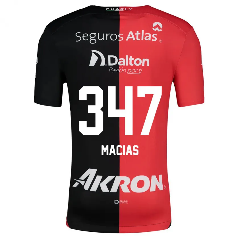 Danxen Barn Ángel Macías #347 Röd Svart Hemmatröja Matchtröjor 2024/25 Tröjor T-Tröja