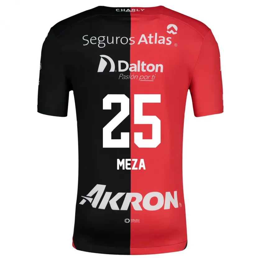 Danxen Barn Daniela Meza #25 Röd Svart Hemmatröja Matchtröjor 2024/25 Tröjor T-Tröja