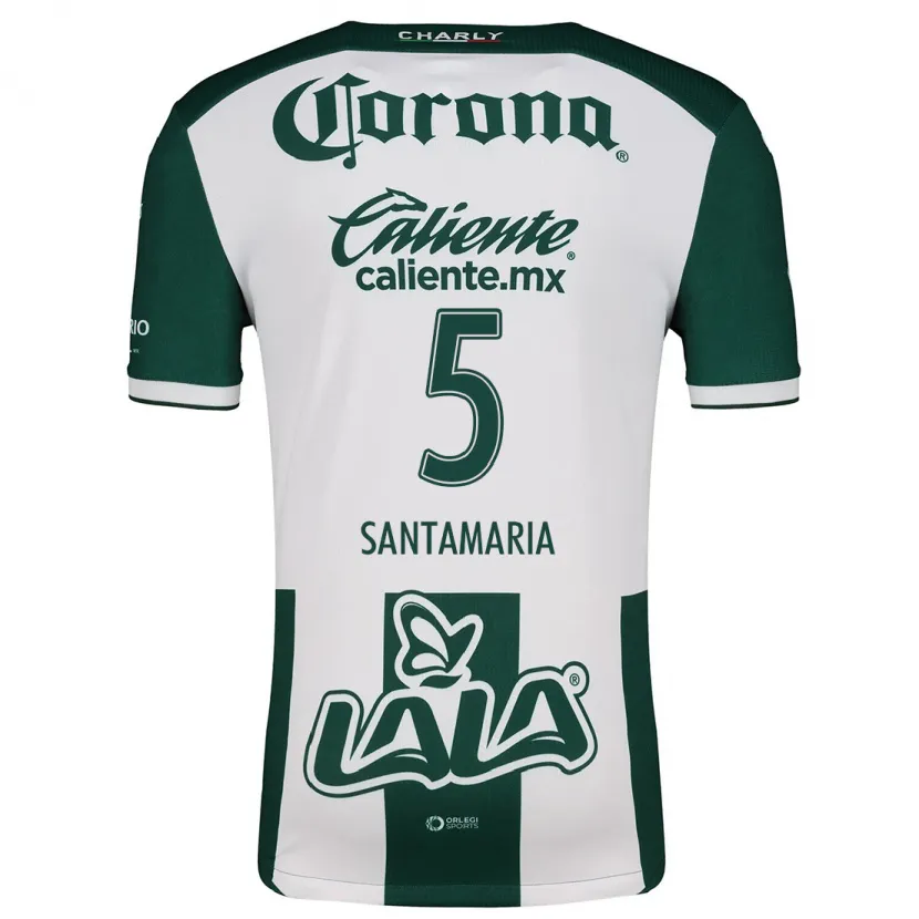 Danxen Barn Anderson Santamaría #5 Grön Vit Hemmatröja Matchtröjor 2024/25 Tröjor T-Tröja