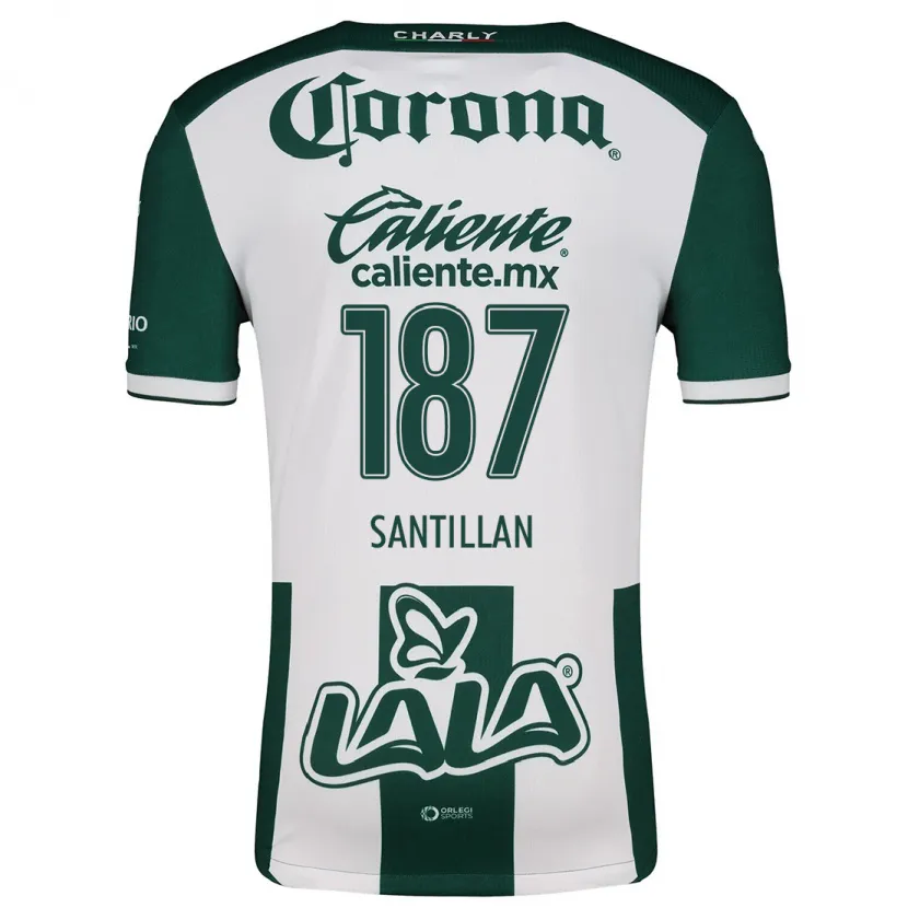 Danxen Barn Emilio Santillán #187 Grön Vit Hemmatröja Matchtröjor 2024/25 Tröjor T-Tröja