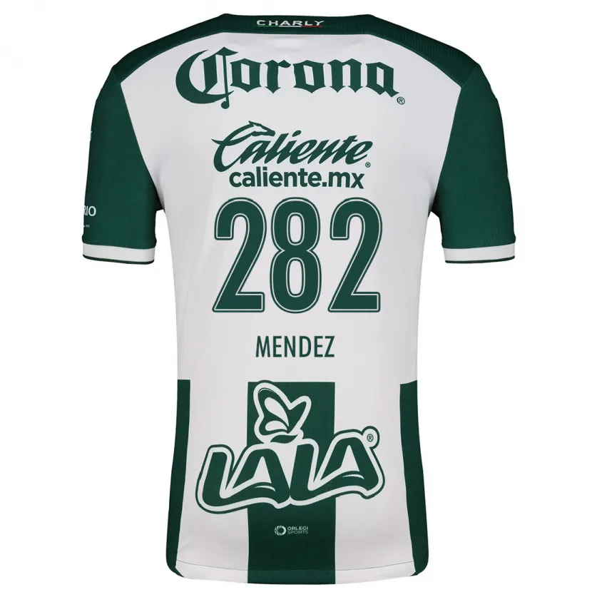 Danxen Barn José Méndez #282 Grön Vit Hemmatröja Matchtröjor 2024/25 Tröjor T-Tröja