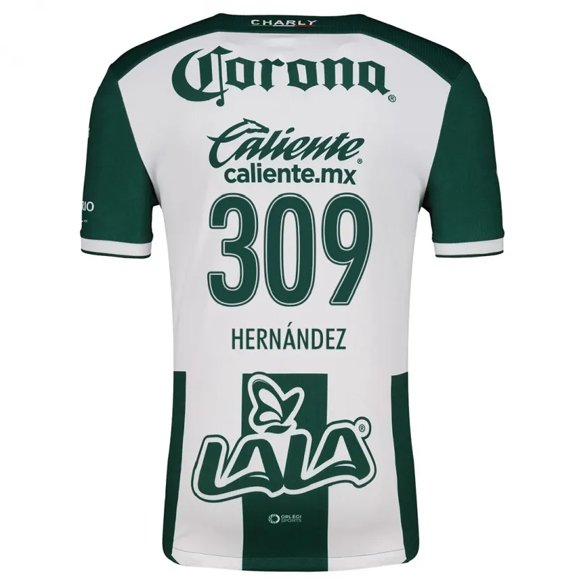 Danxen Barn Julio Hernández #309 Grön Vit Hemmatröja Matchtröjor 2024/25 Tröjor T-Tröja