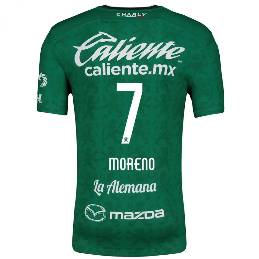 Danxen Barn Iván Moreno #7 Grön Vit Hemmatröja Matchtröjor 2024/25 Tröjor T-Tröja