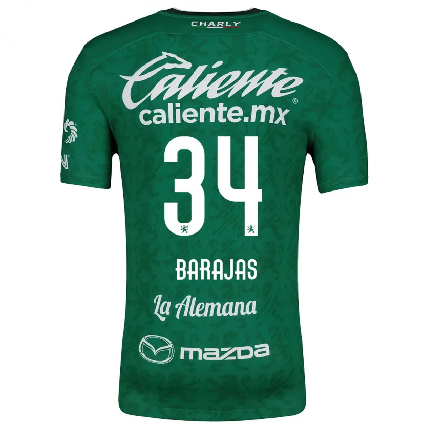Danxen Barn Víctor Barajas #34 Grön Vit Hemmatröja Matchtröjor 2024/25 Tröjor T-Tröja