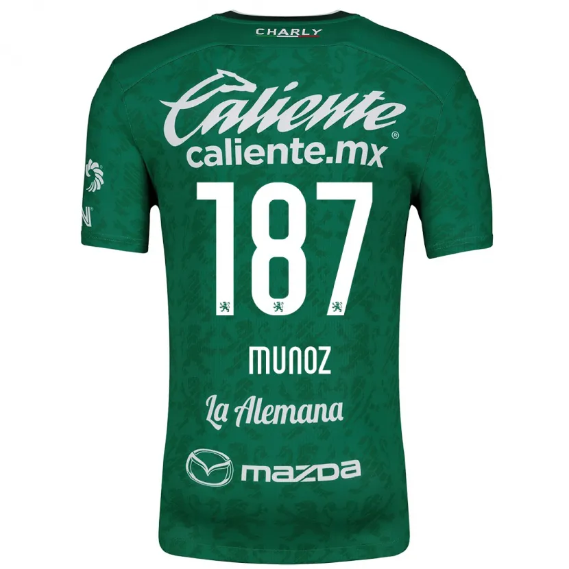 Danxen Barn Diego Muñoz #187 Grön Vit Hemmatröja Matchtröjor 2024/25 Tröjor T-Tröja