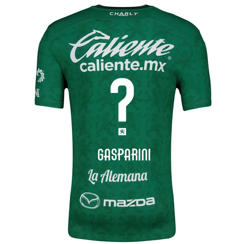 Danxen Barn Joaquín Gasparini #0 Grön Vit Hemmatröja Matchtröjor 2024/25 Tröjor T-Tröja