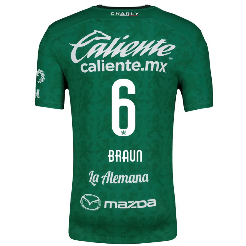 Danxen Barn Sophia Braun #6 Grön Vit Hemmatröja Matchtröjor 2024/25 Tröjor T-Tröja