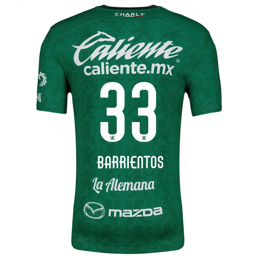 Danxen Barn Yashira Barrientos #33 Grön Vit Hemmatröja Matchtröjor 2024/25 Tröjor T-Tröja