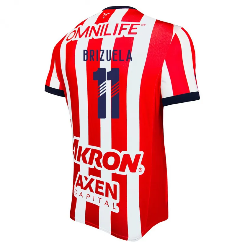 Danxen Barn Isaác Brizuela #11 Röd Vit Blå Hemmatröja Matchtröjor 2024/25 Tröjor T-Tröja