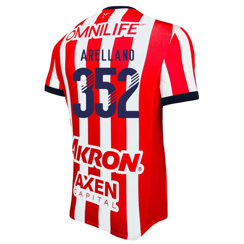 Danxen Barn Santiago Arellano #352 Röd Vit Blå Hemmatröja Matchtröjor 2024/25 Tröjor T-Tröja