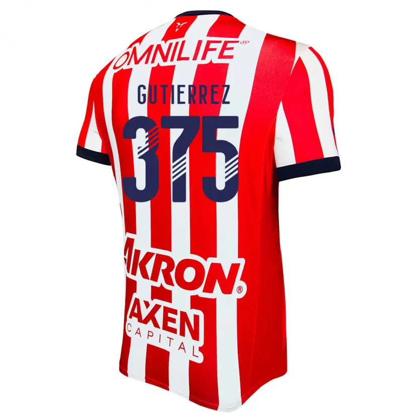 Danxen Barn Gerson Gutiérrez #375 Röd Vit Blå Hemmatröja Matchtröjor 2024/25 Tröjor T-Tröja
