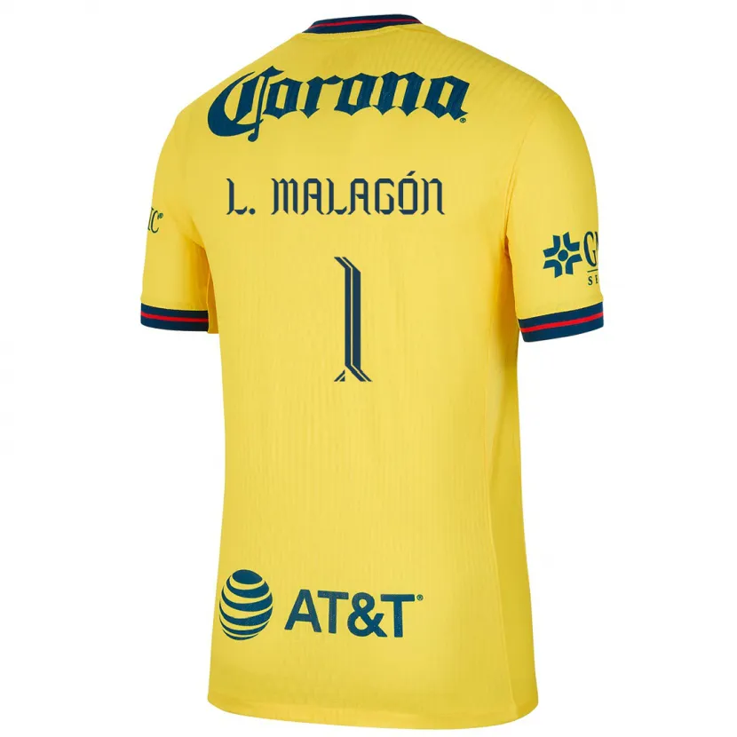 Danxen Barn Luis Malagón #1 Gul Blå Hemmatröja Matchtröjor 2024/25 Tröjor T-Tröja