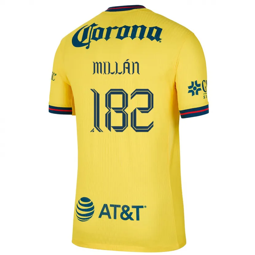 Danxen Barn Daniel Millán #182 Gul Blå Hemmatröja Matchtröjor 2024/25 Tröjor T-Tröja