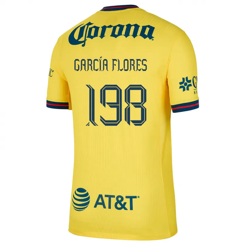Danxen Barn Francisco García Flores #198 Gul Blå Hemmatröja Matchtröjor 2024/25 Tröjor T-Tröja