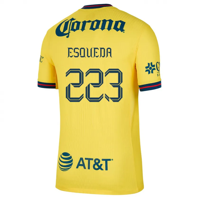 Danxen Barn Diego Esqueda #223 Gul Blå Hemmatröja Matchtröjor 2024/25 Tröjor T-Tröja