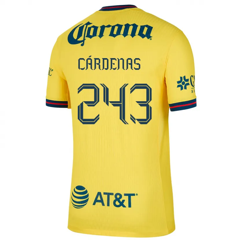 Danxen Barn Alejandro Cárdenas #243 Gul Blå Hemmatröja Matchtröjor 2024/25 Tröjor T-Tröja