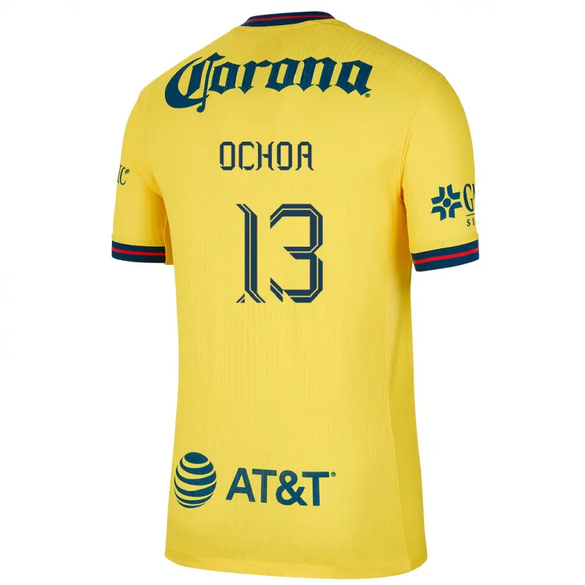 Danxen Barn Guillermo Ochoa #13 Gul Blå Hemmatröja Matchtröjor 2024/25 Tröjor T-Tröja
