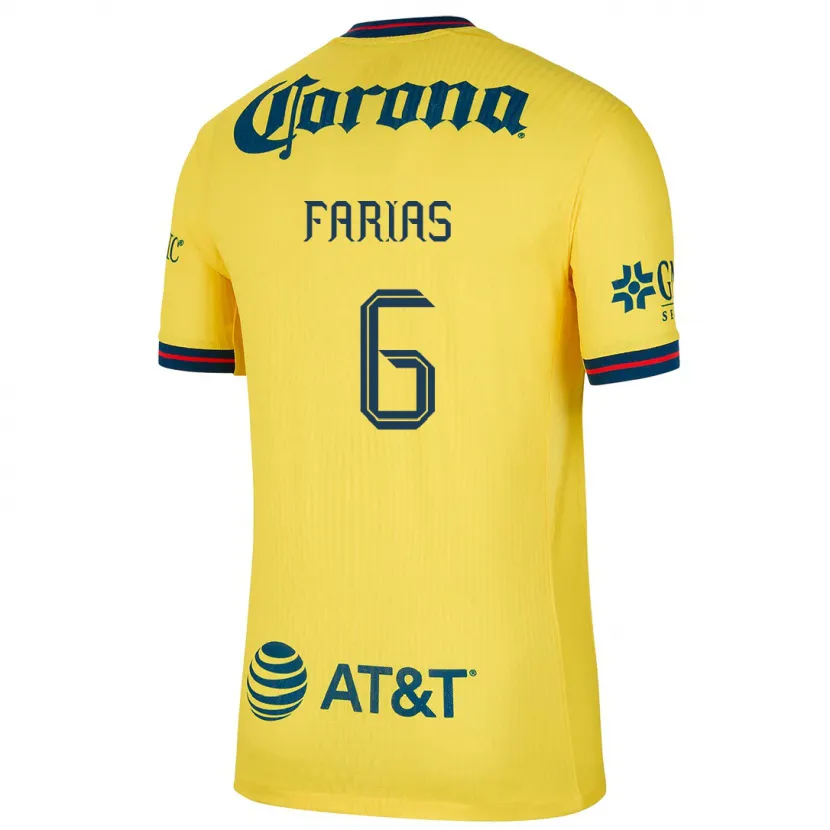 Danxen Barn Janelly Farias #6 Gul Blå Hemmatröja Matchtröjor 2024/25 Tröjor T-Tröja