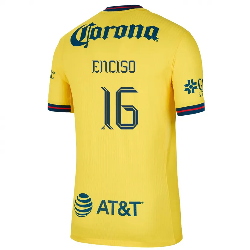 Danxen Barn Sabrina Enciso #16 Gul Blå Hemmatröja Matchtröjor 2024/25 Tröjor T-Tröja