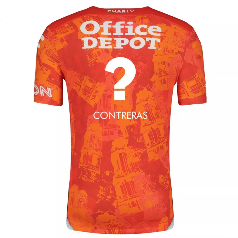 Danxen Barn Ari Contreras #0 Orange Vit Bortatröja Matchtröjor 2024/25 Tröjor T-Tröja