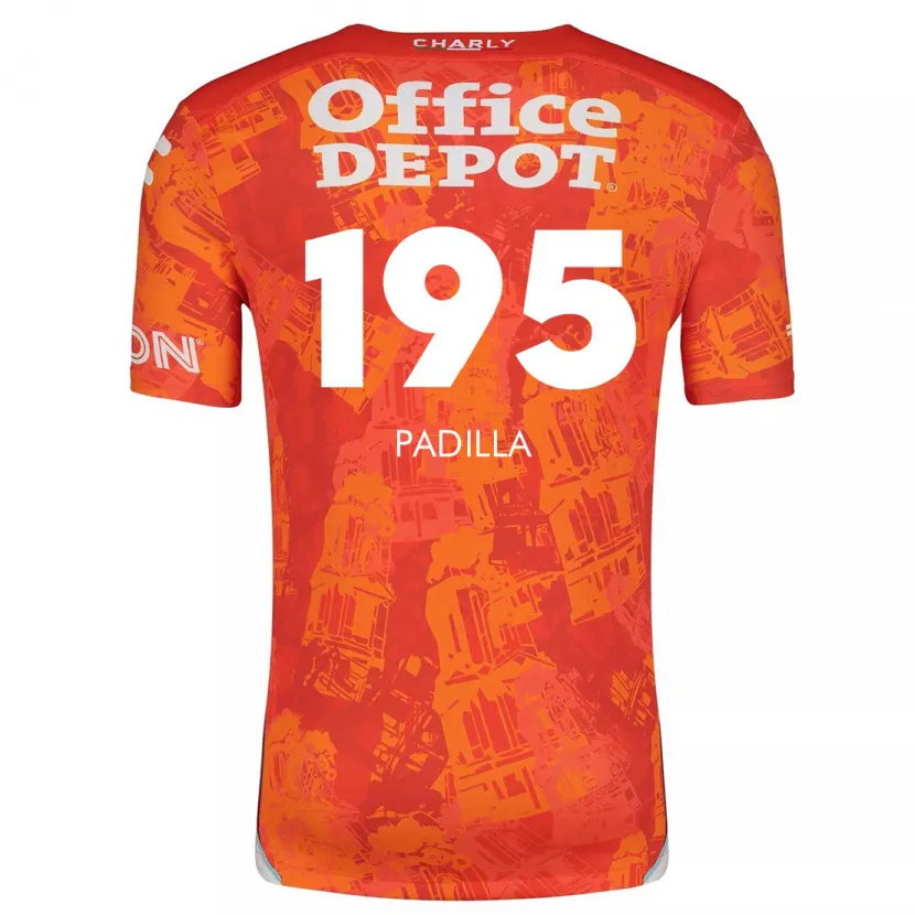 Danxen Barn Ángel Padilla #195 Orange Vit Bortatröja Matchtröjor 2024/25 Tröjor T-Tröja