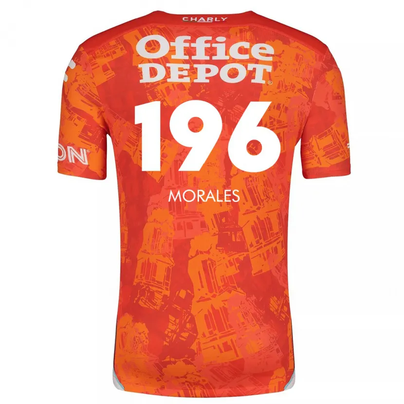 Danxen Barn Erik Morales #196 Orange Vit Bortatröja Matchtröjor 2024/25 Tröjor T-Tröja