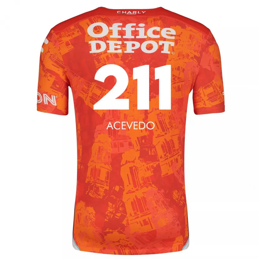 Danxen Barn Gerardo Acevedo #211 Orange Vit Bortatröja Matchtröjor 2024/25 Tröjor T-Tröja