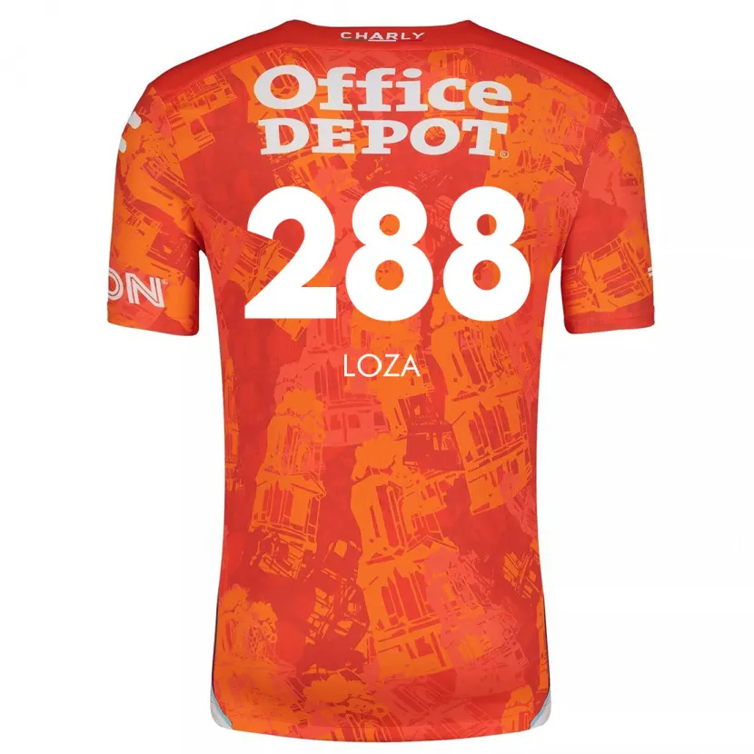 Danxen Barn Santino Loza #288 Orange Vit Bortatröja Matchtröjor 2024/25 Tröjor T-Tröja