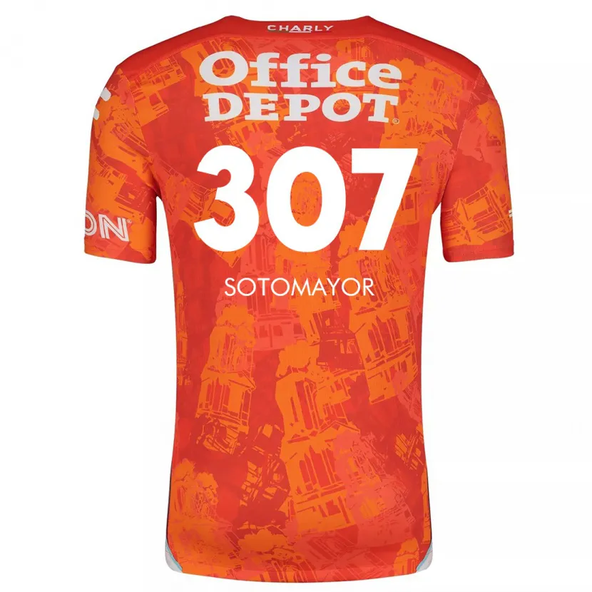 Danxen Barn Jacob Sotomayor #307 Orange Vit Bortatröja Matchtröjor 2024/25 Tröjor T-Tröja