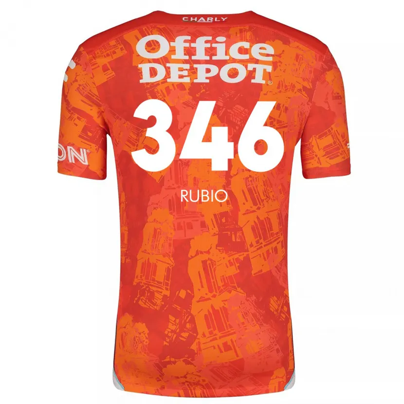 Danxen Barn Mateo Rubio #346 Orange Vit Bortatröja Matchtröjor 2024/25 Tröjor T-Tröja