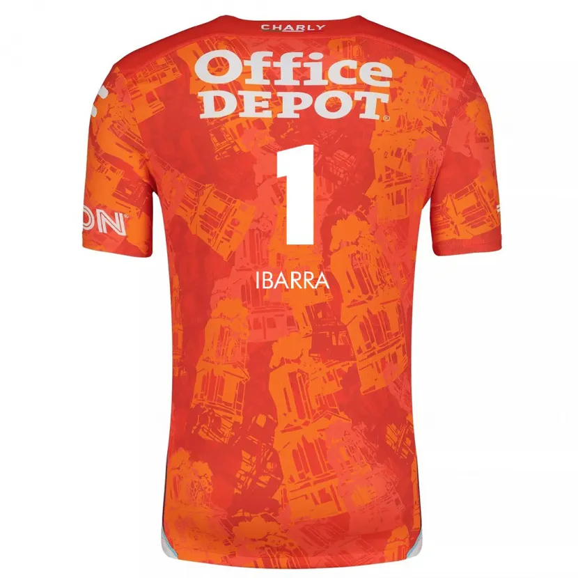 Danxen Barn Fabiola Ibarra #1 Orange Vit Bortatröja Matchtröjor 2024/25 Tröjor T-Tröja