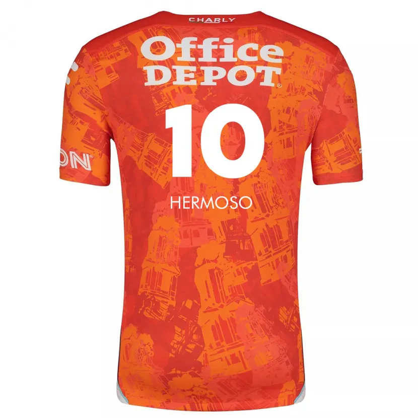 Danxen Barn Jennifer Hermoso #10 Orange Vit Bortatröja Matchtröjor 2024/25 Tröjor T-Tröja