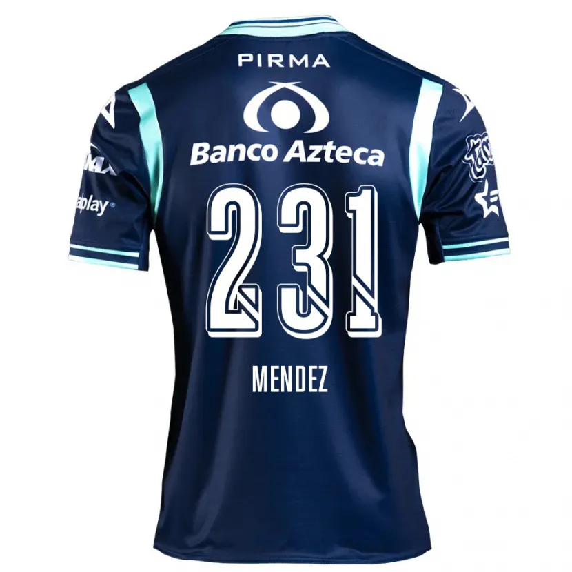 Danxen Barn Alejandro Méndez #231 Marinblå Bortatröja Matchtröjor 2024/25 Tröjor T-Tröja