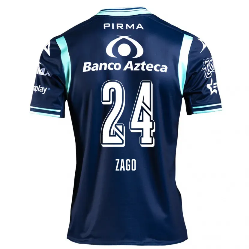 Danxen Barn Diego Zago #24 Marinblå Bortatröja Matchtröjor 2024/25 Tröjor T-Tröja