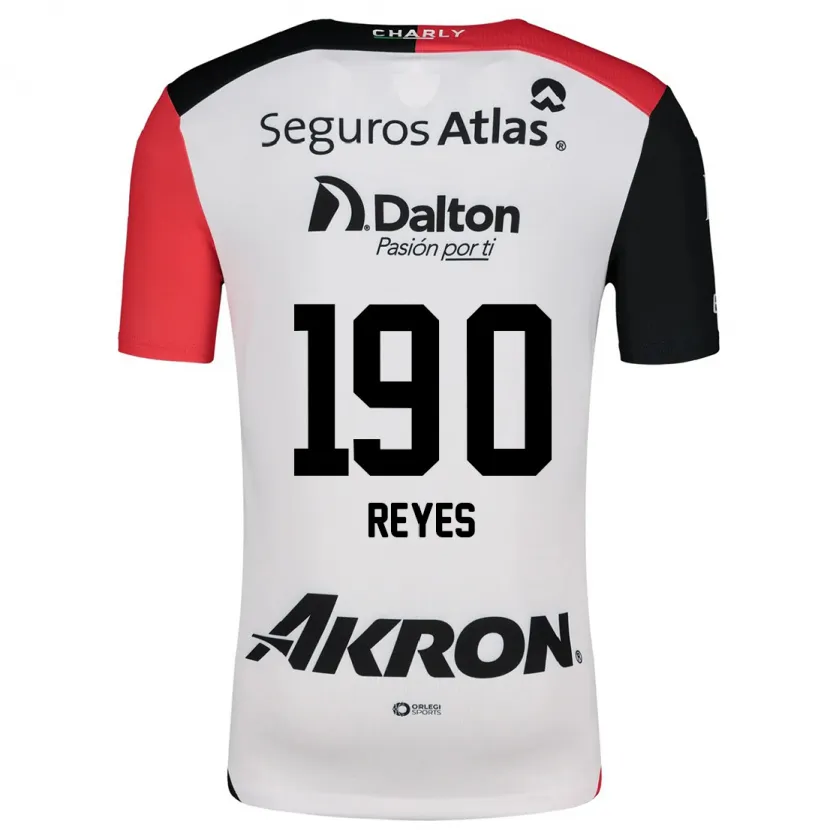 Danxen Barn Óscar Reyes #190 Vit Röd Svart Bortatröja Matchtröjor 2024/25 Tröjor T-Tröja