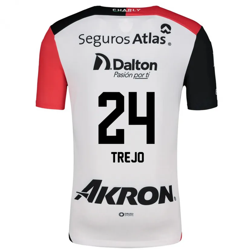 Danxen Barn Christopher Trejo #24 Vit Röd Svart Bortatröja Matchtröjor 2024/25 Tröjor T-Tröja