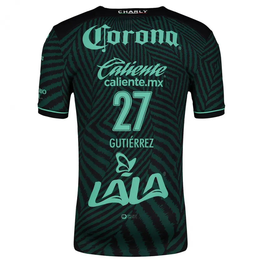 Danxen Barn Luis Gutiérrez #27 Svart Grön Bortatröja Matchtröjor 2024/25 Tröjor T-Tröja
