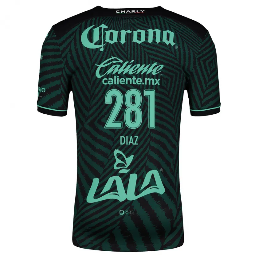 Danxen Barn Didier Díaz #281 Svart Grön Bortatröja Matchtröjor 2024/25 Tröjor T-Tröja
