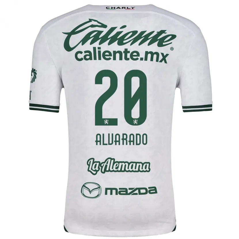 Danxen Barn Alfonso Alvarado #20 Vit Grön Bortatröja Matchtröjor 2024/25 Tröjor T-Tröja