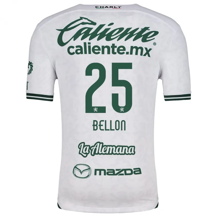 Danxen Barn Paul Bellón #25 Vit Grön Bortatröja Matchtröjor 2024/25 Tröjor T-Tröja