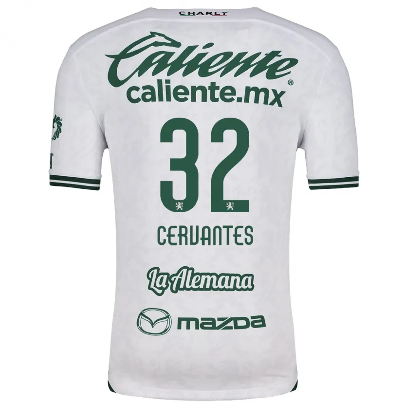 Danxen Barn Luis Cervantes #32 Vit Grön Bortatröja Matchtröjor 2024/25 Tröjor T-Tröja