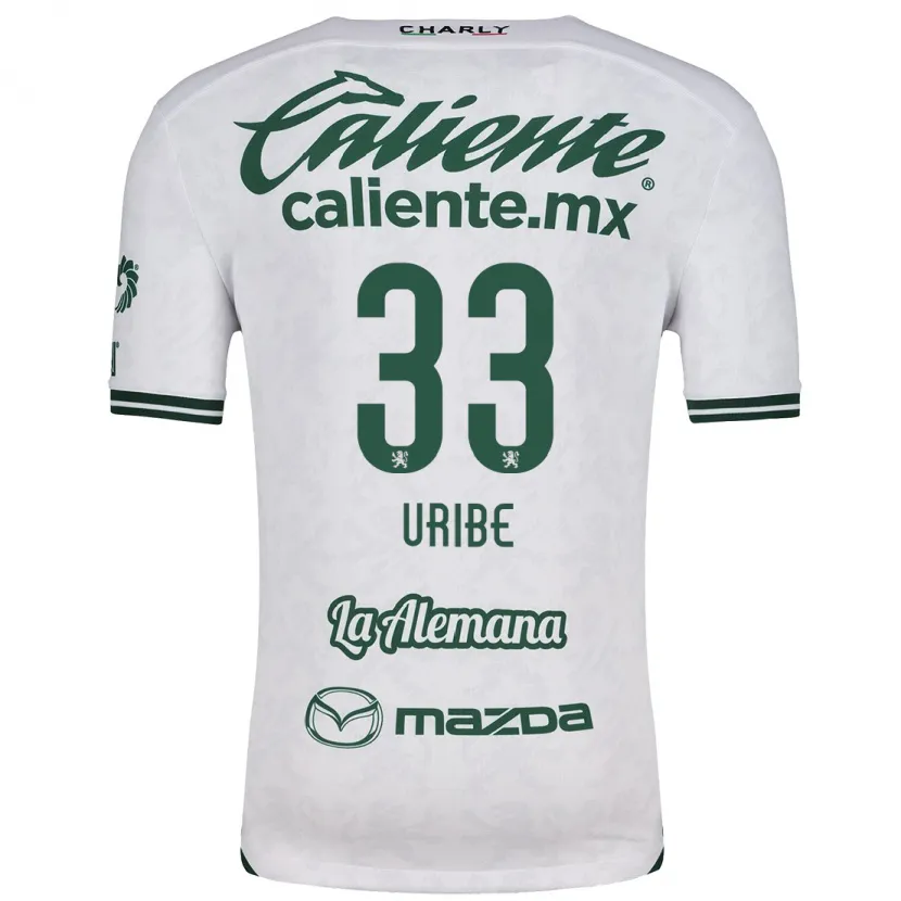 Danxen Barn Héctor Uribe #33 Vit Grön Bortatröja Matchtröjor 2024/25 Tröjor T-Tröja