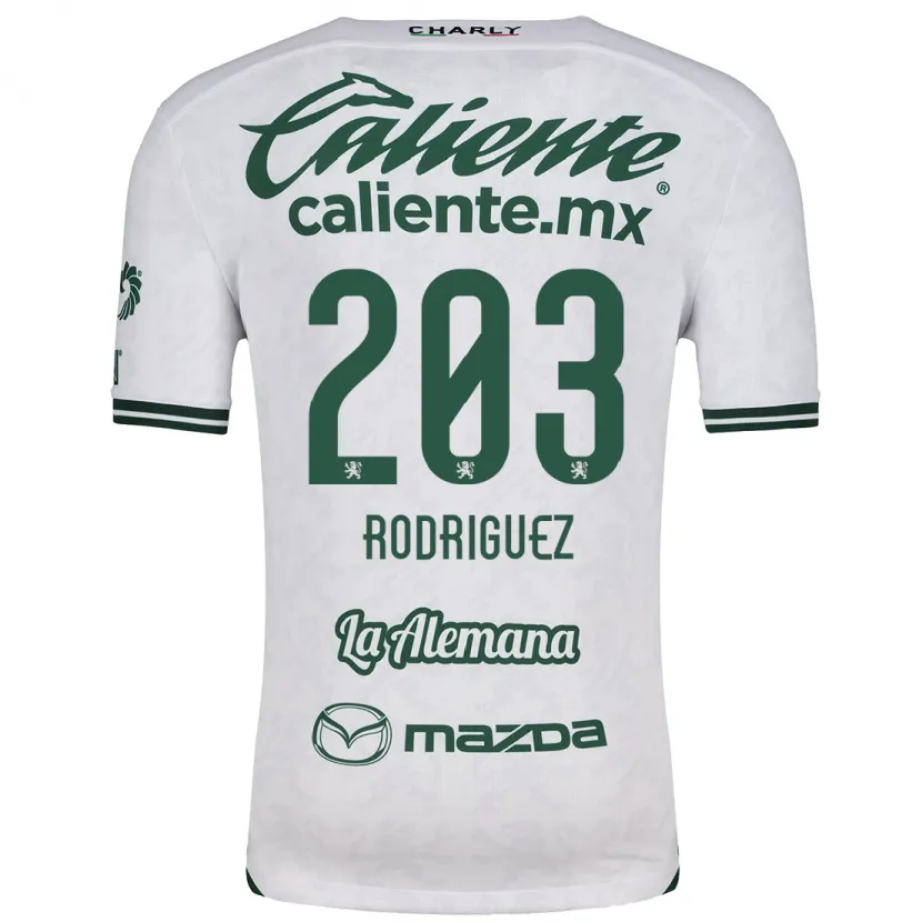 Danxen Barn César Rodríguez #203 Vit Grön Bortatröja Matchtröjor 2024/25 Tröjor T-Tröja