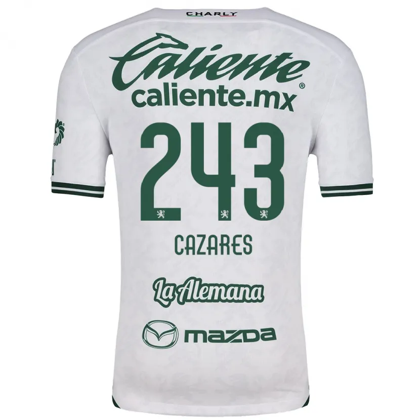 Danxen Barn Juan Cázares #243 Vit Grön Bortatröja Matchtröjor 2024/25 Tröjor T-Tröja