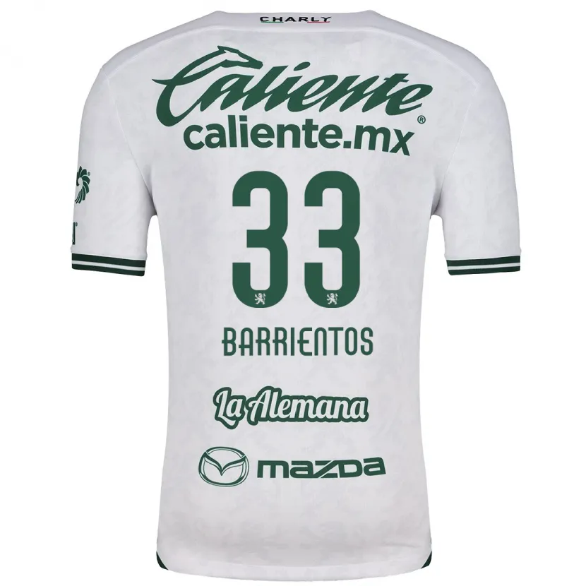 Danxen Barn Yashira Barrientos #33 Vit Grön Bortatröja Matchtröjor 2024/25 Tröjor T-Tröja