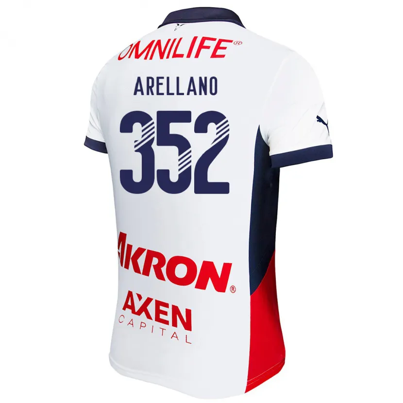 Danxen Barn Santiago Arellano #352 Vit Röd Blå Bortatröja Matchtröjor 2024/25 Tröjor T-Tröja